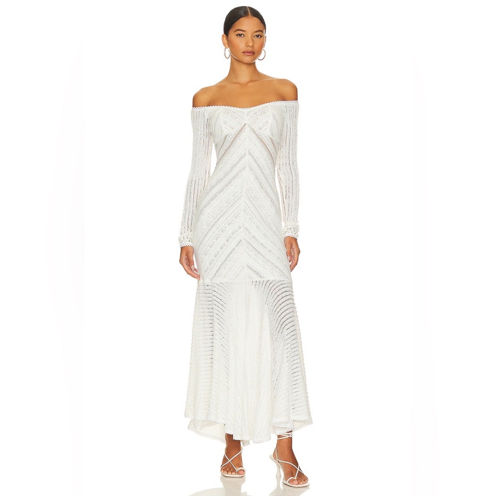 NWT Charo Ruiz Souley Bridal Long Dress Eyelet Mermaid